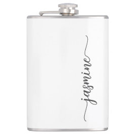 Petaca Guion de nombre con monograma blanco femenino mini