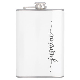 Petaca Guion de nombre con monograma blanco femenino mini