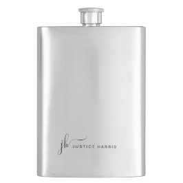 Petaca Guión elegante Monograma moderno personalizado