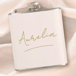 Petaca Guión personalizado Bachillerato de oro rosa de Ru