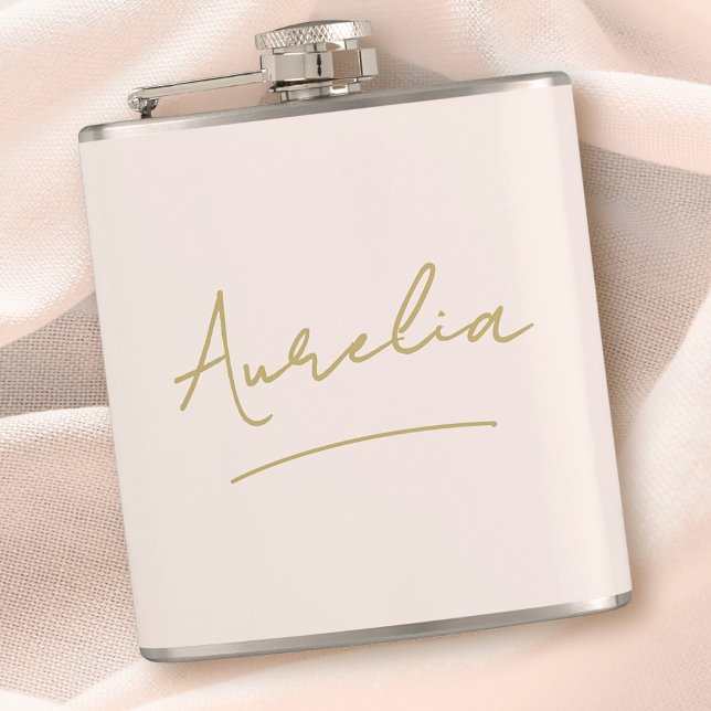 Petaca Guión personalizado Bachillerato de oro rosa de Ru (Subido por el creador)