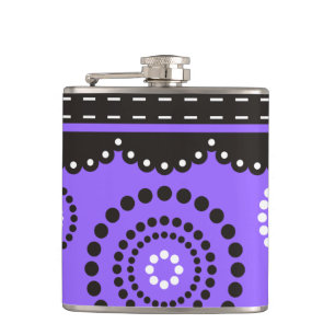 Petaca Guirnalda ARTdeco negro blanco + tu color de fondo