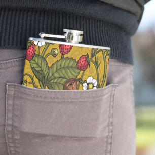 Petaca Guirnaldas y fresas en mostaza