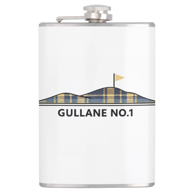 Petaca Gullane Golf Regalo de Golf Escocés de Tartán  (Anverso)