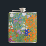 Petaca Gustav Klimt Flor Jardín Naturaleza<br><div class="desc">Un bonito cuadro del jardín,  un cuadro clásico de Gustav Klimt,  llamado Cottage Garden,  o Bauergarten,  1907,  que se encuentra cerca de un jardín de flores,  un cuadro de flores de colores.</div>