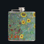 Petaca Gustav Klimt - Jardín de campo con girasoles<br><div class="desc">Jardín de campo con girasoles / Jardín de granja con girasoles - Gustav Klimt en 1905-1906</div>