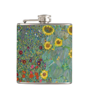 Petaca Gustav Klimt - Jardín de campo con girasoles