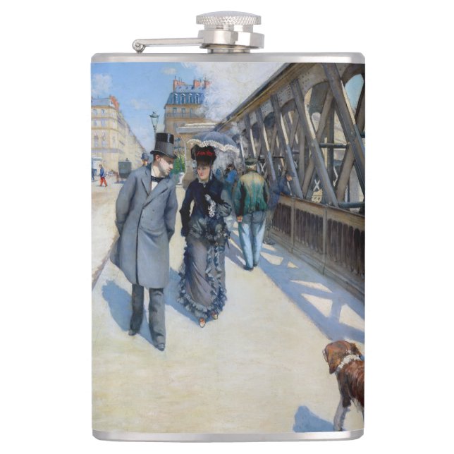 Petaca Gustave Caillebotte - El Puente de Europa (Anverso)