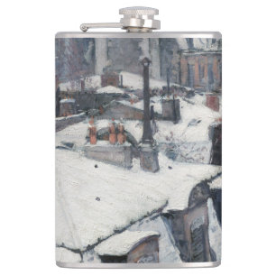 Petaca Gustave Caillebotte - Tejados bajo la nieve