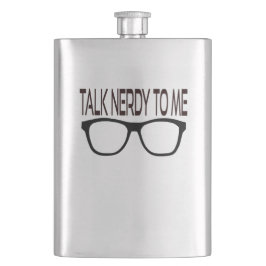 Petaca Hable Nerdy conmigo con Black Geek Glasses