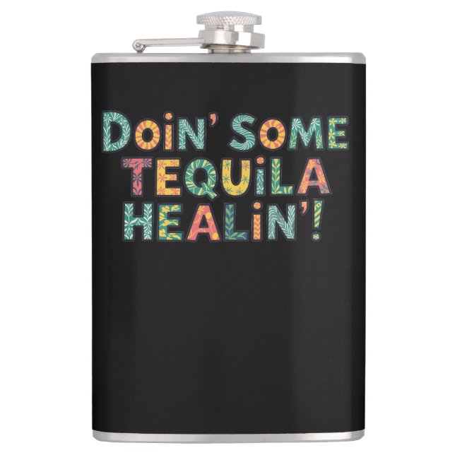 Petaca Haciendo Cura de Tequila (Anverso)