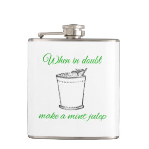 Petaca Haga un frasco del Julep de menta