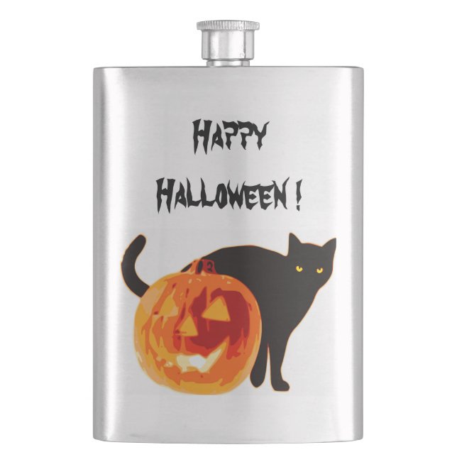 PETACA HALLOWEEN BLACK CAT Y PUMPKIN (Anverso)