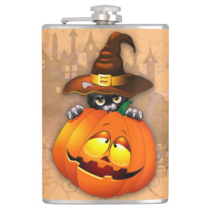 Petaca Halloween Curte Kitty Witch and Pumpkin Friend