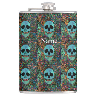 Petaca Halloween Hippie Skull Thunder_Cove