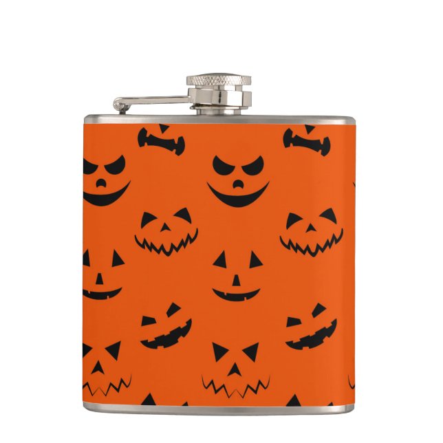 Petaca HALLOWEEN PUMPKIN, naranja Y NEGRO (Anverso)