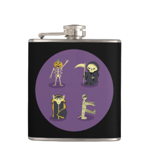 Petaca Halloween Skeleton Dracula Mummy Grim Reaper