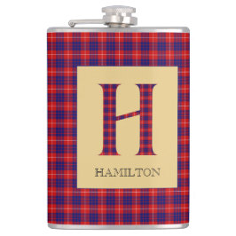 Petaca Hamilton Tartan Monogram H