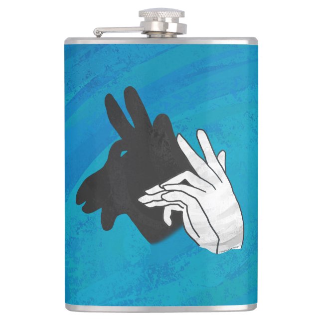 Petaca Hand Silhouette Billy Goat Blue (Anverso)