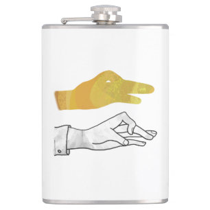 Petaca Hand Silhouette Duck Amarillo