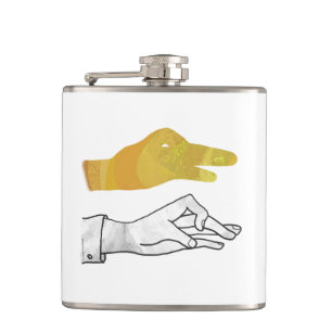 Petaca Hand Silhouette Duck Amarillo