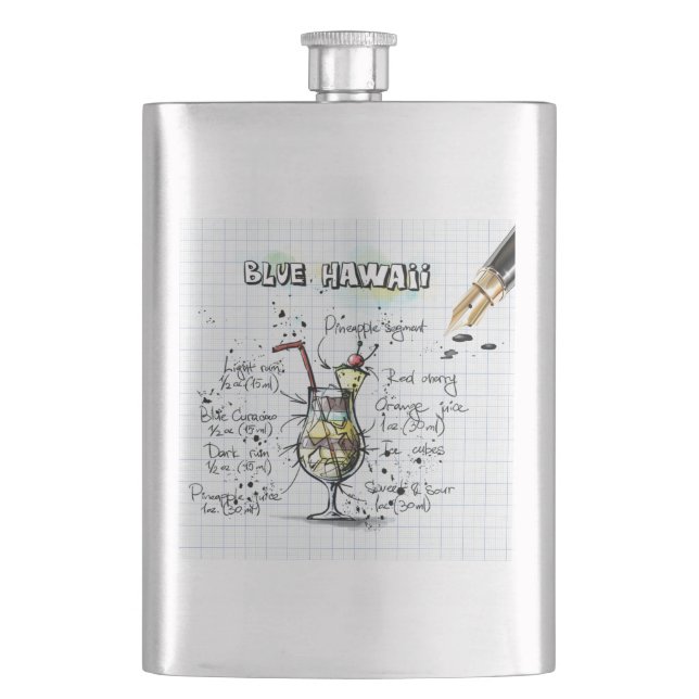 Petaca Hawai azul (Anverso)