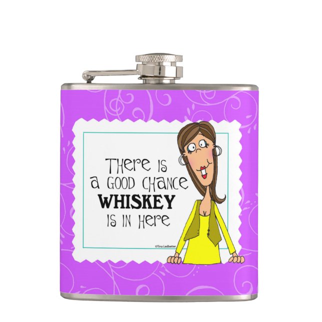 Petaca Hay un buen whisky de la ocasión está adentro aquí (Anverso)