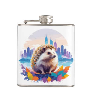 Petaca Hedgehog Vector Arte Animal En La Naturaleza Majes