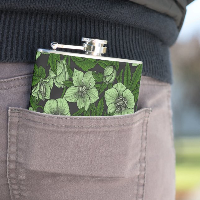 Petaca Hellebores blancos con hojas (In Situ)