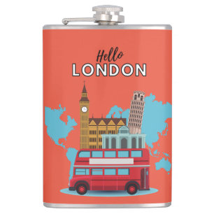 Petaca Hello London Flask