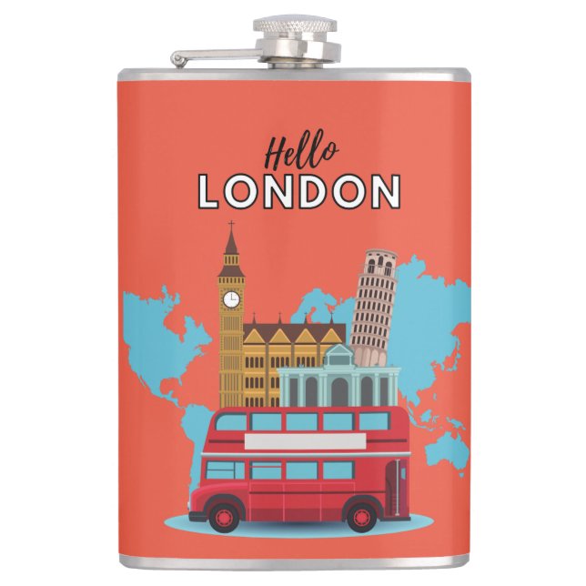 Petaca Hello London Flask (Anverso)