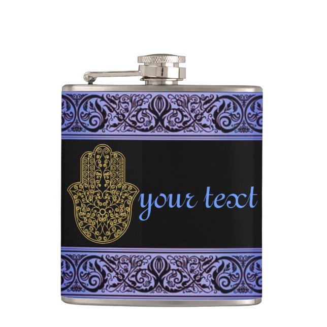 Petaca henna hamsa hand Flask (Anverso)