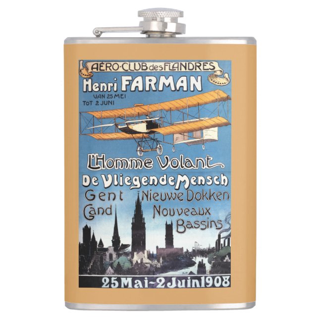 Petaca Henry Farman vuela el poster del promo del hombre (Anverso)