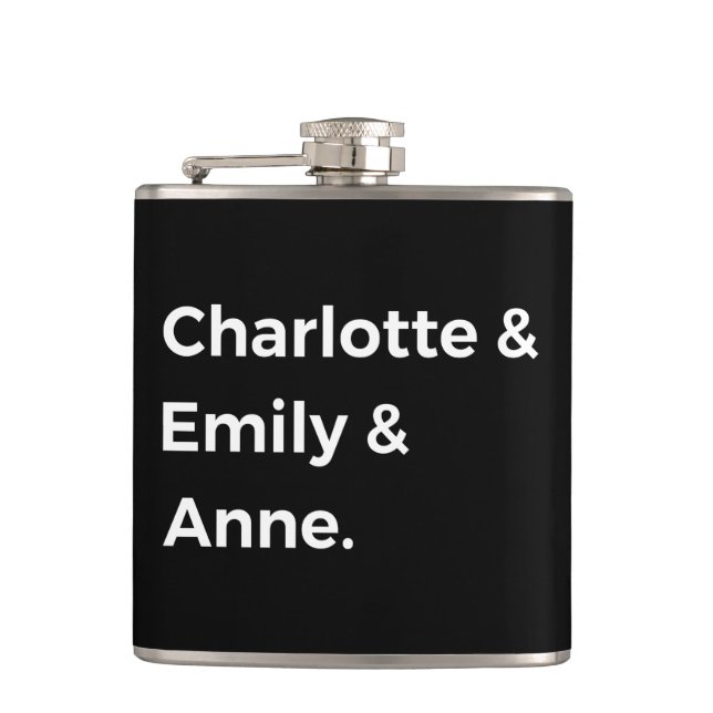 Petaca Hermanas Brontë I - Charlotte & Emily & Anne (Anverso)