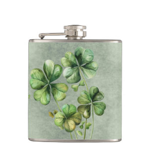 Petaca Hermosa acuarela verde Shamrock