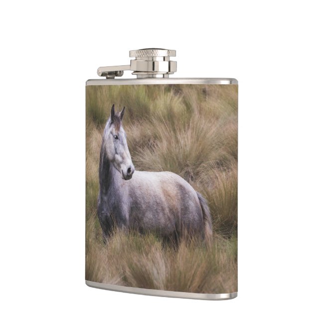 Petaca Hermoso caballo de color gris (Izquierda)