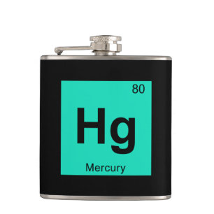 Petaca Hg - Química del Mercurio Símbolo de la Tabla Peri