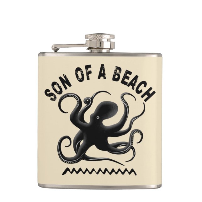 Petaca Hijo de una playa - Diseño de un bollo para el ama (Anverso)