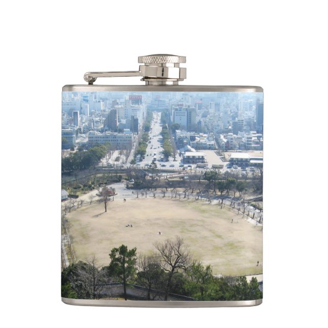 Petaca Himeji, Japón (Vista desde lo alto del castillo) (Anverso)