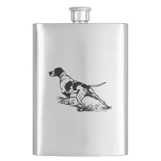 Petaca Hip flask hunting dog / Flachmann mit Jagdhund