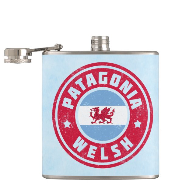 Petaca Hipflask Bandera galesa de la Patagonia (Abierto)