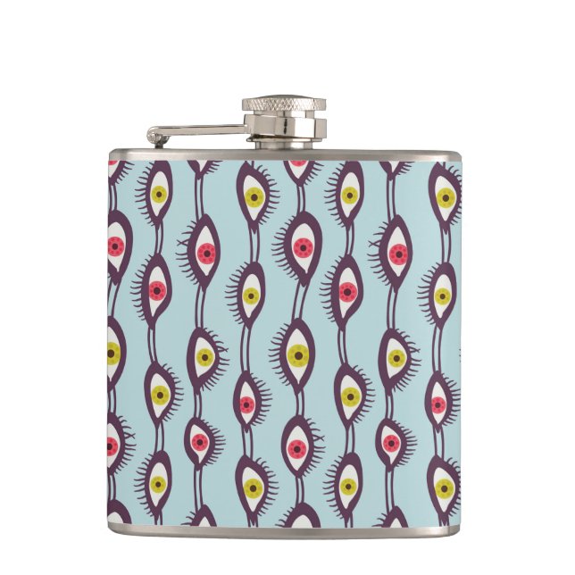 Petaca HIppie Psychedelic Ojos Trippy Colorful (Anverso)