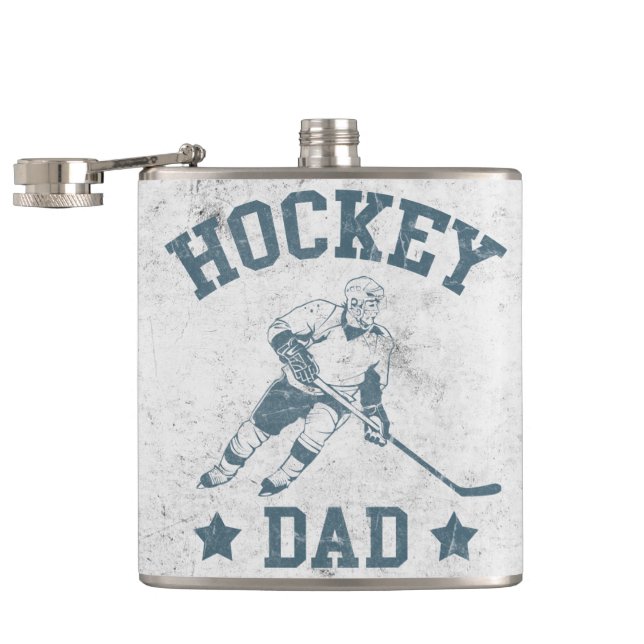 Petaca Hockey Dad Stainless Steless Hip Flask (Abierto)
