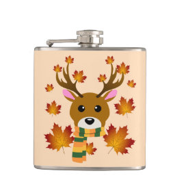 Petaca Hojas de arce de ciervo de otoño