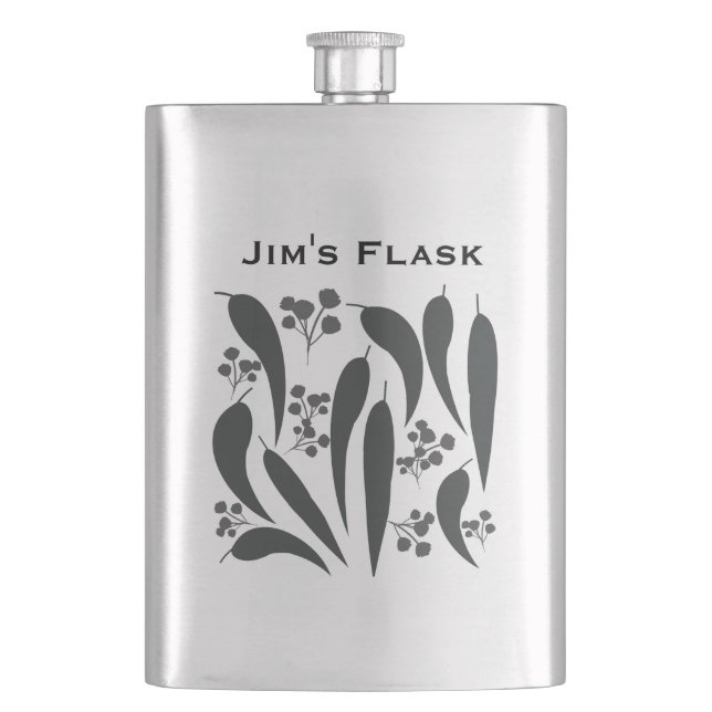 Petaca Hojas de goma y nueces de goma (Anverso)