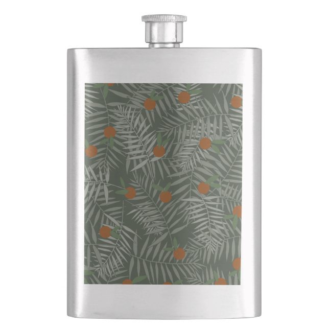 Petaca Hojas de palma y Naranjas (Anverso)