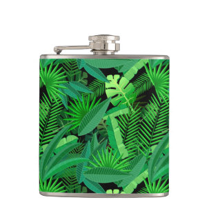 Petaca Hojas de palmeras tropicales