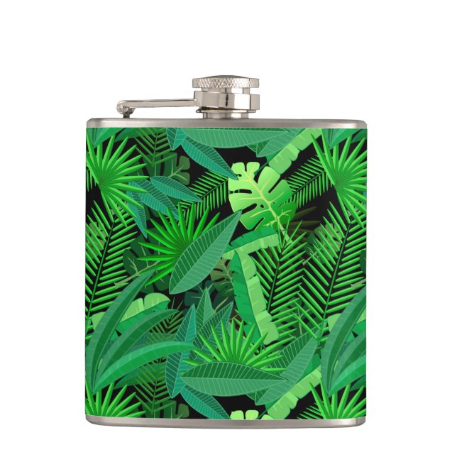 Petaca Hojas de palmeras tropicales (Anverso)