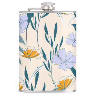 Petaca Hojas Tropicales: Antecedentes Abstractos De Moda.