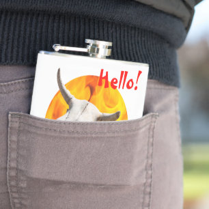 Petaca ¡Hola! Calavera y fuego de Demon